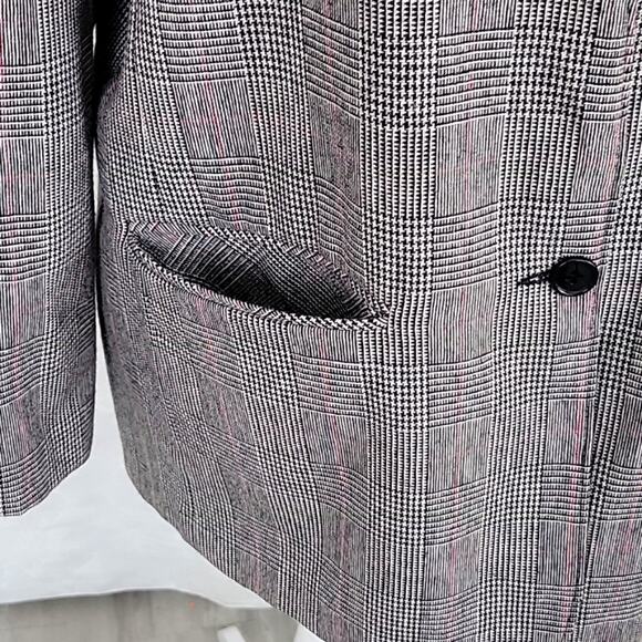 Alfred Dunner Wmn Plaid 50% Wool 50% Polyester Two Front Pocket Blazer Size 12 - Picture 3 of 9
